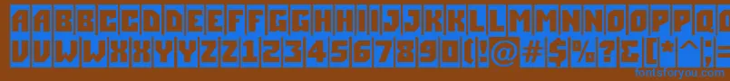 ASimplercm Font – Blue Fonts on Brown Background