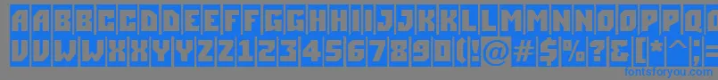ASimplercm Font – Blue Fonts on Gray Background