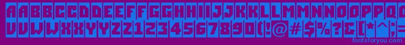 ASimplercm Font – Blue Fonts on Purple Background