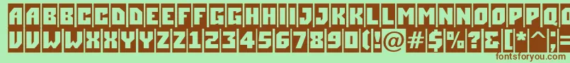 ASimplercm-fontti – ruskeat fontit vihreällä taustalla