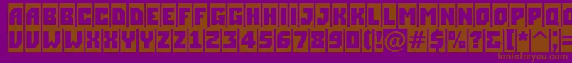 フォントASimplercm – 紫色の背景に茶色のフォント