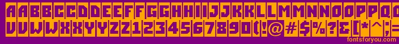 ASimplercm Font – Orange Fonts on Purple Background