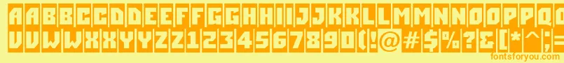 ASimplercm Font – Orange Fonts on Yellow Background