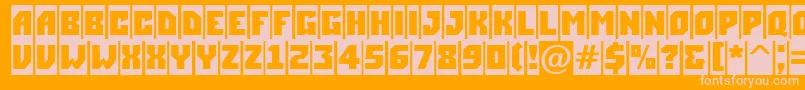 ASimplercm Font – Pink Fonts on Orange Background