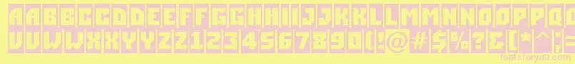 フォントASimplercm – ピンクのフォント、黄色の背景