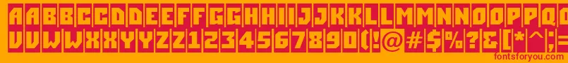 ASimplercm Font – Red Fonts on Orange Background