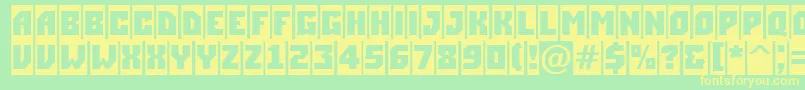 ASimplercm Font – Yellow Fonts on Green Background