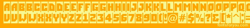 ASimplercm Font – Yellow Fonts on Orange Background