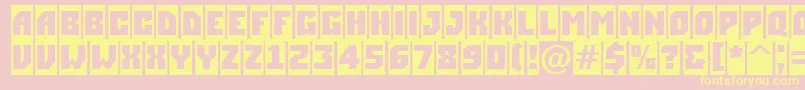 ASimplercm Font – Yellow Fonts on Pink Background