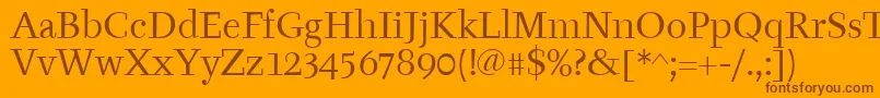 Шрифт TyfaitcTt – коричневые шрифты на оранжевом фоне