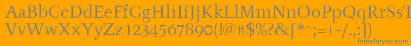 フォントTyfaitcTt – オレンジの背景に灰色の文字