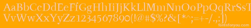 TyfaitcTt Font – Pink Fonts on Orange Background