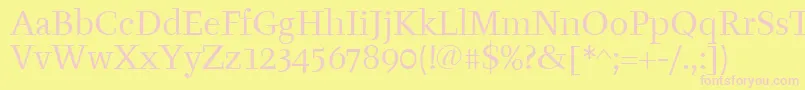 Lisätietoja TyfaitcTt-fontista TyfaitcTt-fontti – vaaleanpunaiset fontit keltaisella taustalla