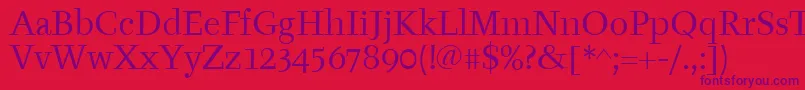 Шрифт TyfaitcTt – фиолетовые шрифты на красном фоне