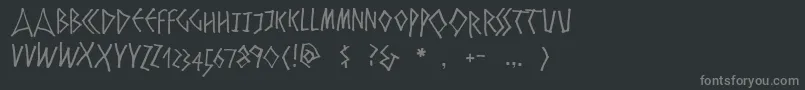 Шрифт Zyprian – серые шрифты на чёрном фоне