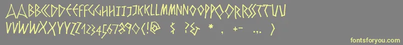 Шрифт Zyprian – жёлтые шрифты на сером фоне
