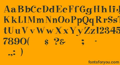 Elf font – Black Fonts On Orange Background