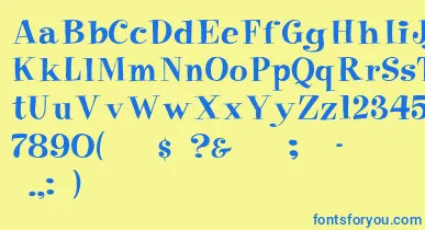 Elf font – Blue Fonts On Yellow Background