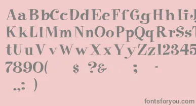 Elf font – Gray Fonts On Pink Background
