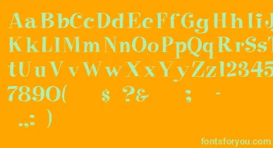 Elf font – Green Fonts On Orange Background