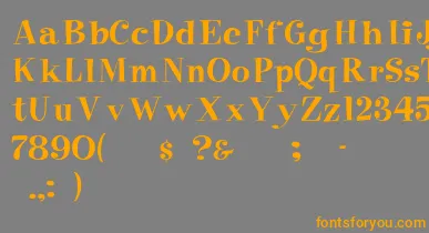 Elf font – Orange Fonts On Gray Background