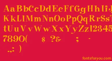Elf font – Orange Fonts On Red Background