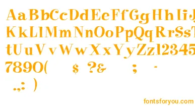 Elf font – Orange Fonts On White Background