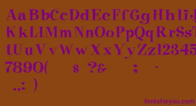 Elf font – Purple Fonts On Brown Background