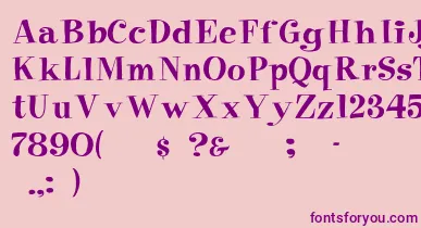 Elf font – Purple Fonts On Pink Background