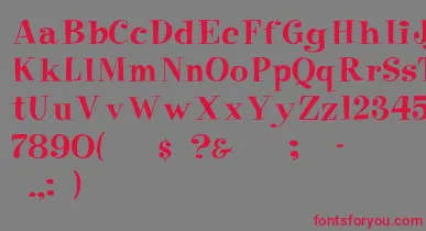 Elf font – Red Fonts On Gray Background