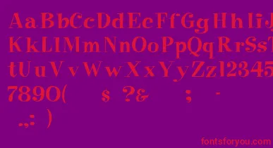 Elf font – Red Fonts On Purple Background