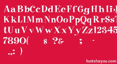 Elf font – White Fonts On Red Background