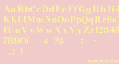 Elf font – Yellow Fonts On Pink Background