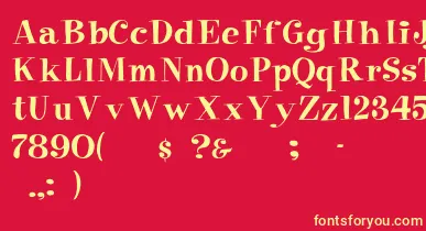 Elf font – Yellow Fonts On Red Background