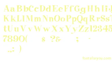 Elf font – Yellow Fonts On White Background