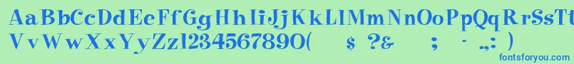 Elf Font – Blue Fonts on Green Background