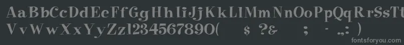 フォントElf – 黒い背景に灰色の文字