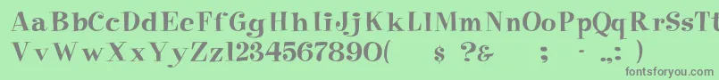 Elf Font – Gray Fonts on Green Background
