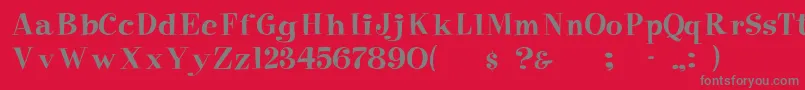 Elf Font – Gray Fonts on Red Background