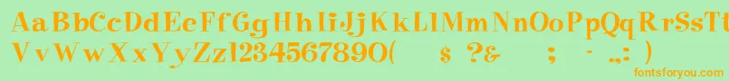 Elf Font – Orange Fonts on Green Background