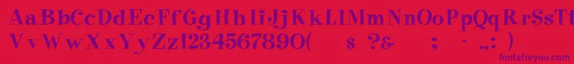 Elf Font – Purple Fonts on Red Background
