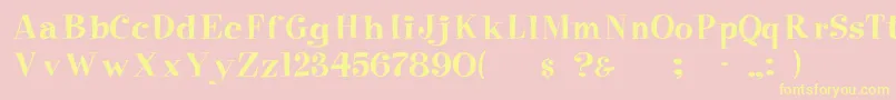 Elf Font – Yellow Fonts on Pink Background