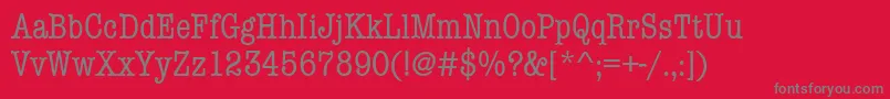 Amtypewritercdmditctt Font – Gray Fonts on Red Background