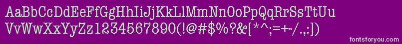 Шрифт Amtypewritercdmditctt – зелёные шрифты на фиолетовом фоне