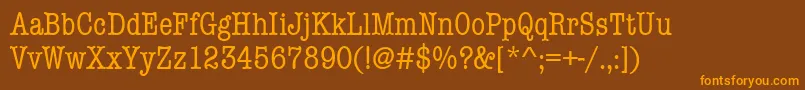 Шрифт Amtypewritercdmditctt – оранжевые шрифты на коричневом фоне