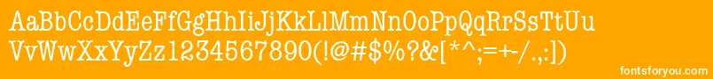 Amtypewritercdmditctt Font – White Fonts on Orange Background