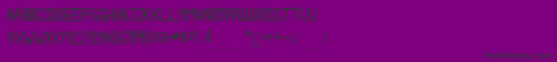 Czcionka Chokoshtroko – czarne czcionki na fioletowym tle