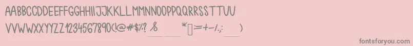Chokoshtroko Font – Gray Fonts on Pink Background