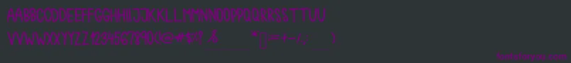 Chokoshtroko Font – Purple Fonts on Black Background