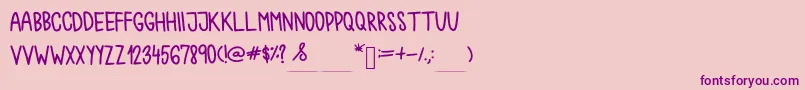 Chokoshtroko Font – Purple Fonts on Pink Background